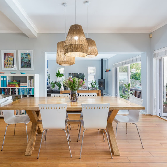 Dining cleaning during a 4 bedroom cleaning service in Tokai